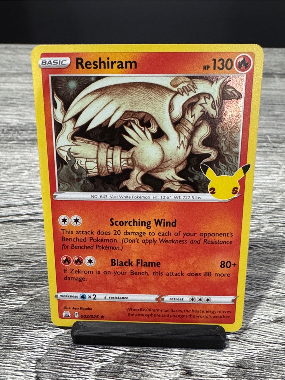 Pokémon | Celebrations 25th Anniversary (Holo) #002/025: Reshiram (2021) - Card